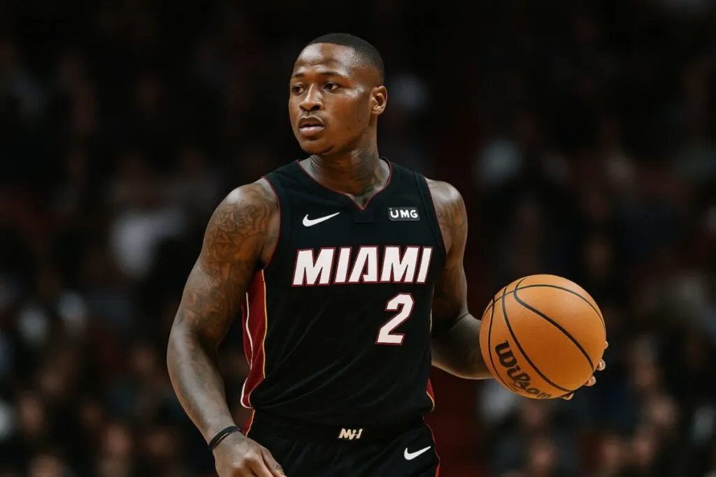 Imagen editorial de Terry Rozier detenido en Miami-Dade, relacionada con su estatus en Miami Heat