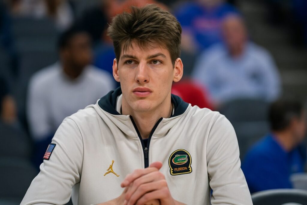 El jugador universitario más alto del mundo Olivier Rioux debuta con los Florida Gators en la NCAA