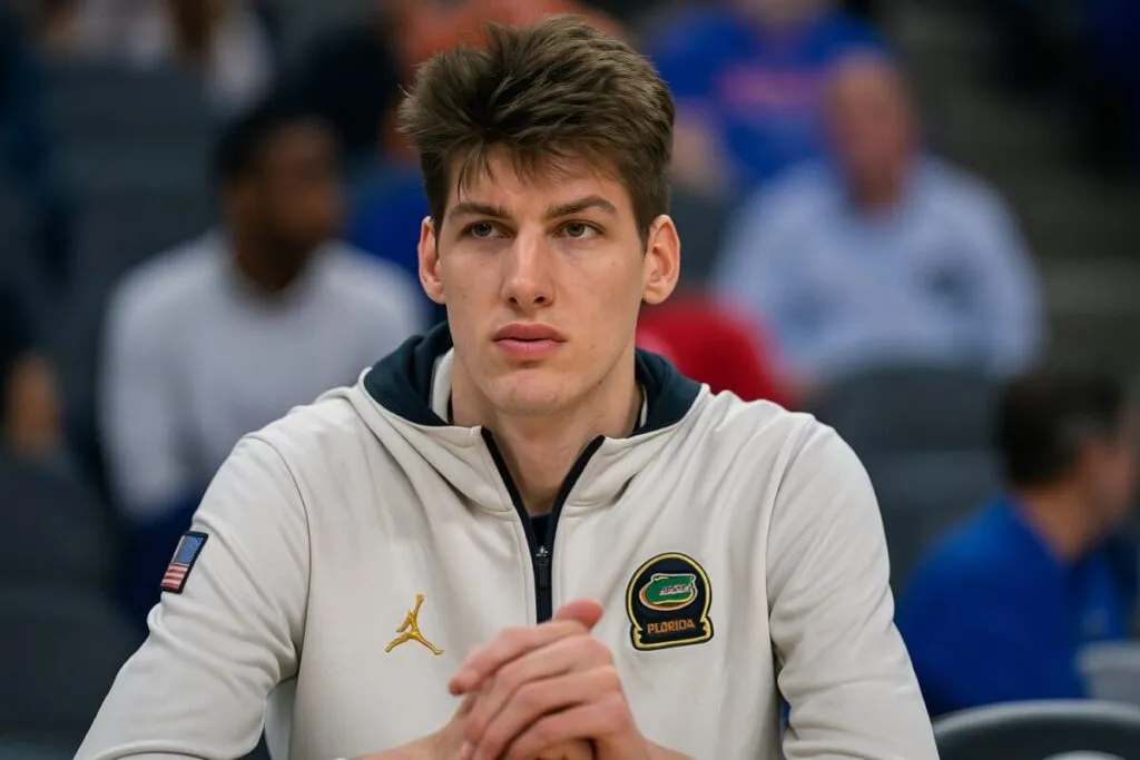 El jugador universitario más alto del mundo Olivier Rioux debuta con los Florida Gators en la NCAA
