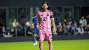 Jugadores del Inter Miami entrenan antes de la semifinal contra Cincinnati en la MLS.