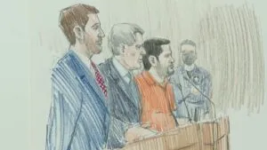 Retrato conceptual de Joaquín Guzmán López durante proceso judicial en EEUU por caso Los Chapitos