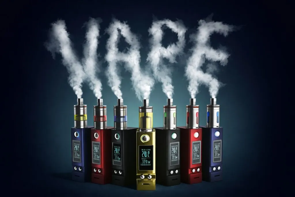 Dispositivos vapeadores expulsando humo, imagen ilustrativa del mercado prohibido en México desde enero de 2026