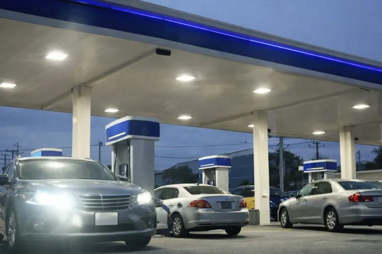 Conductores en Florida hacen fila por aumento del combustible en estaciones locales Instrucciones para generar imagen