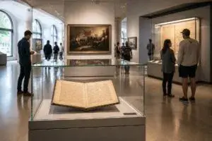 Documentos fundacionales de Estados Unidos exhibidos en Miami durante el aniversario 250 de la independencia.