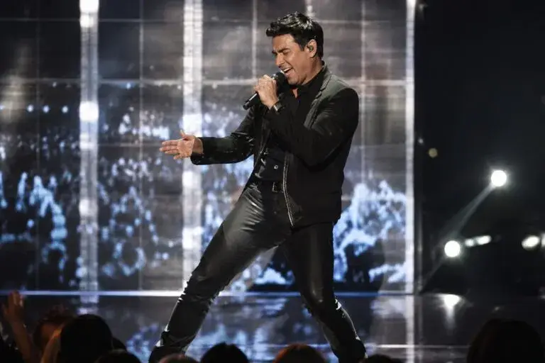 Chayanne durante el concierto benéfico Unidos por Venezuela en Miami para recaudar ayuda humanitaria