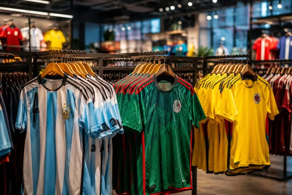 Camisetas del Mundial impulsan ventas en Miami con alta demanda de Argentina, México y Colombia.